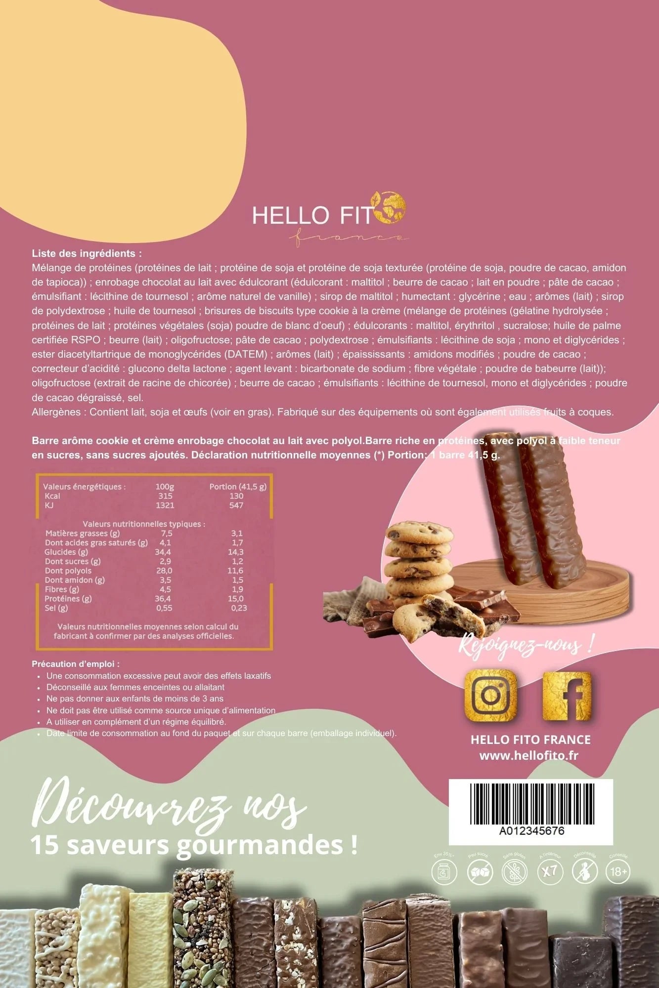 Barres Cookies