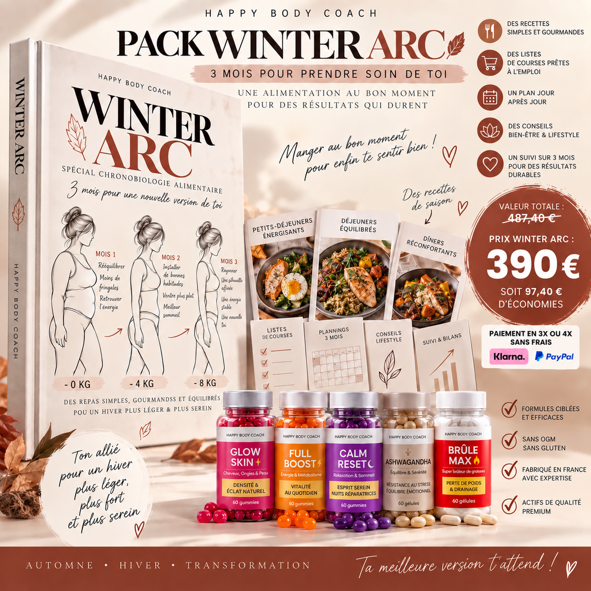 Pack "WINTER ARC" compléments + Ebook "Mes 3 mois chrono"