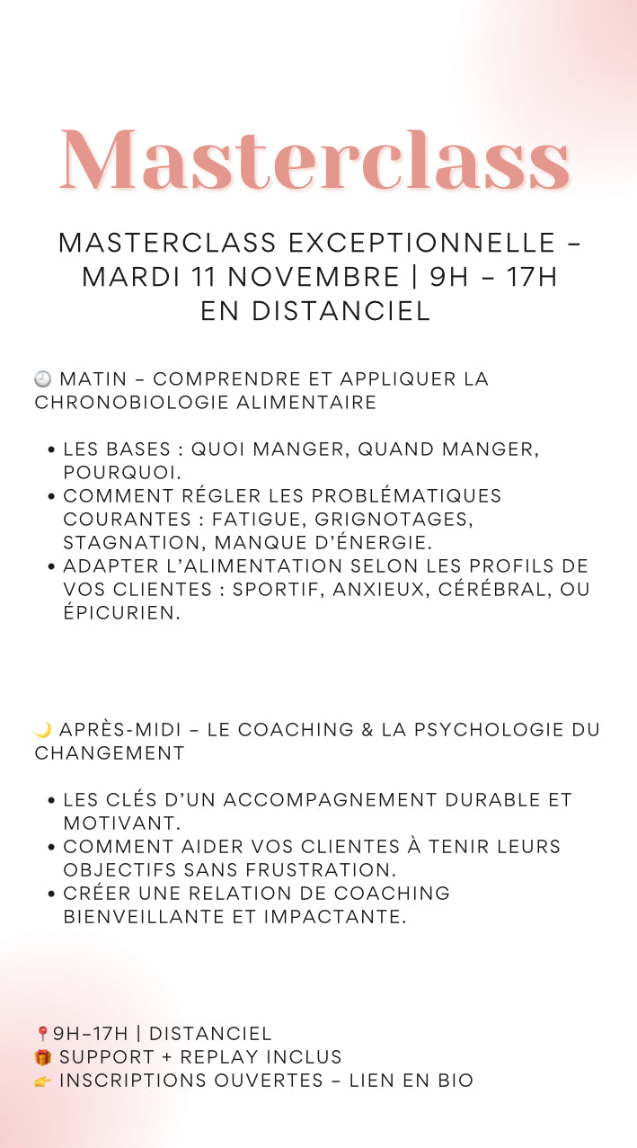 Masterclass - Méthode Happy body coach
