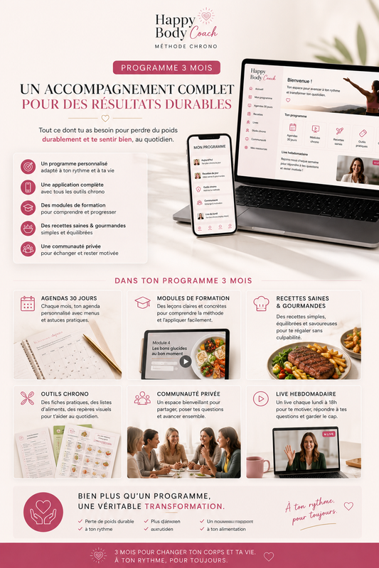 Programme 3 mois Happybodycoach