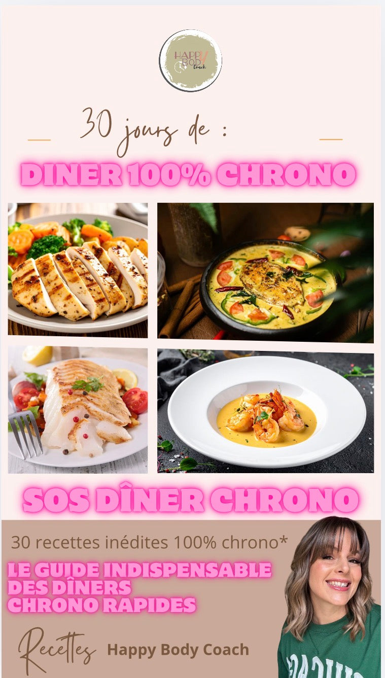 Ebook - SOS diners Chrono -1 mois complet de dîners pour mincir sans frustration