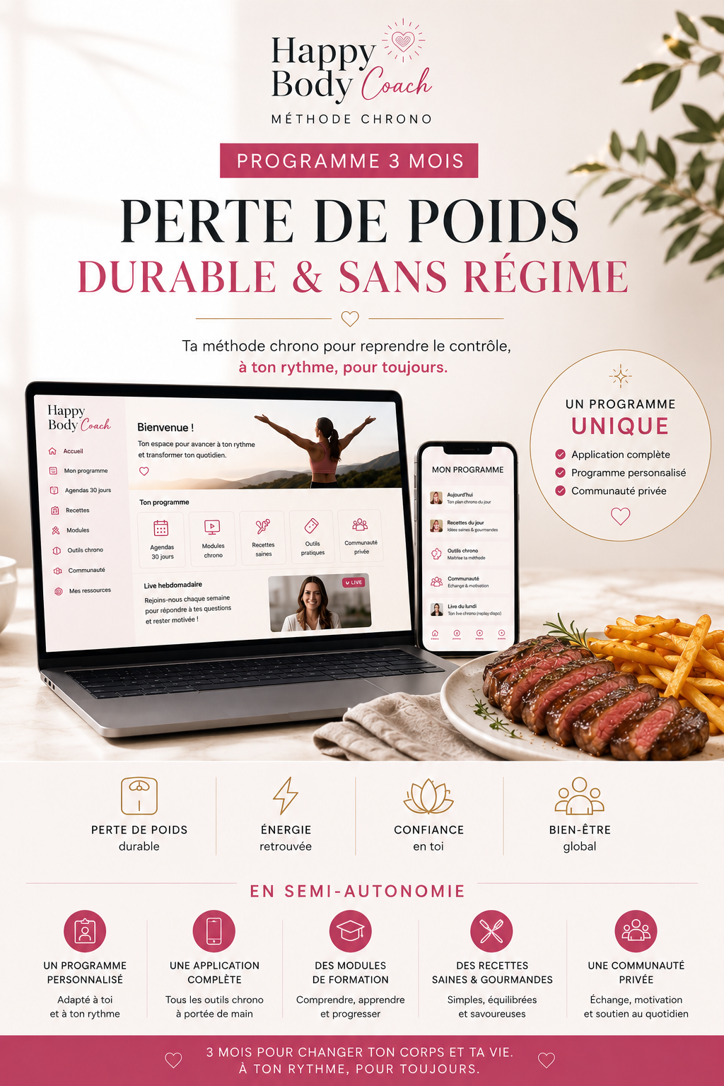 Programme 3 mois Happybodycoach