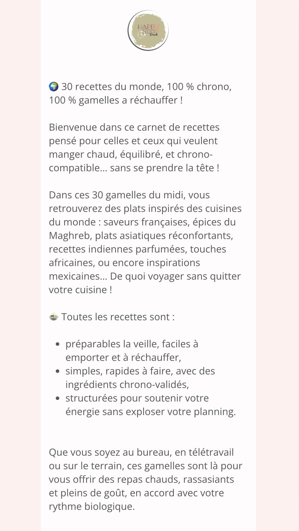 Ebook - Un mois de Lunch Box Chrono (déjeuner)