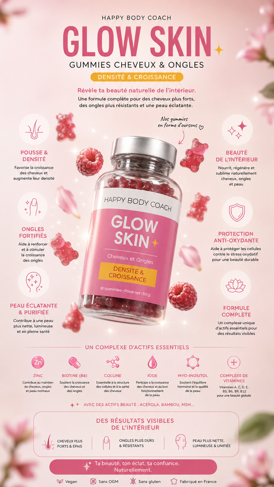 GLOW SKIN | Gummies Cheveux, Peau et Ongles