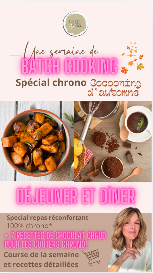 Ebook Batch cooking Cocooning d'automne 7 jours en 3 heures